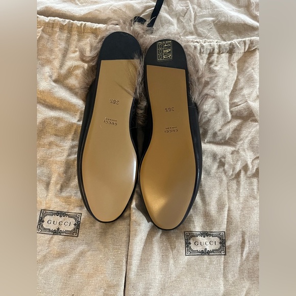 New & authentic Gucci Princeton mules w/ fur - size 36.5 - Picture 4 of 10